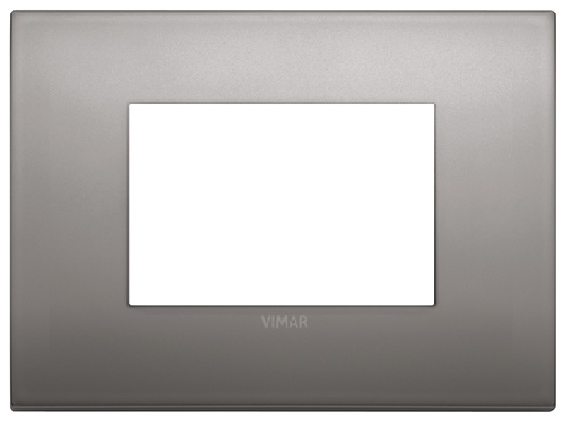 Vimar 19653.10 Arke - Placa 3 módulos níquel negro