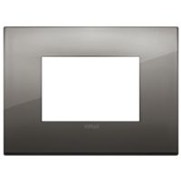 Vimar 19653.09 Arke - Placa cromada negra 3 módulos