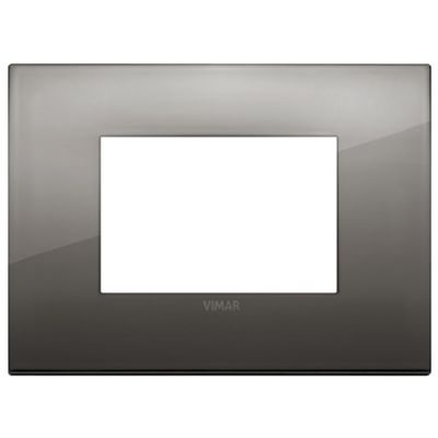 Vimar 19653.09 Arke - placca 3 moduli cromo nero