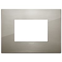 Vimar 19653.08 Arke - Plaque en acier brossé 3 modules