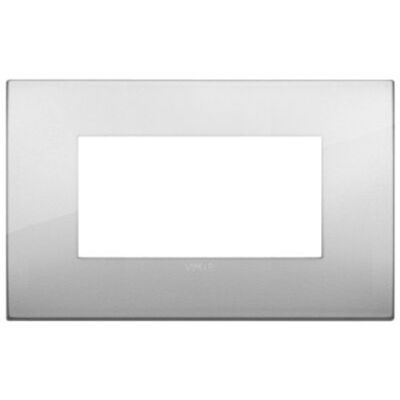 Vimar 19654.03 Arke - Placa plateada 4 módulos