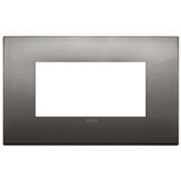 Vimar 19654.09 Arke - Placa cromada negra 4 módulos
