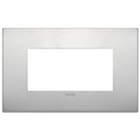 Vimar 19654.15 Arke - placca 4 moduli alluminio naturale