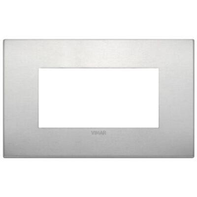 Vimar 19654.15 Arke - Placa 4 módulos aluminio natural