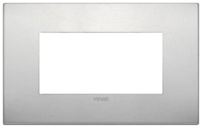 Vimar 19654.15 Arke - Placa 4 módulos aluminio natural