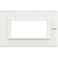 BTicino HA4804VBB Axolute - Placa de cristal blanco 4 módulos