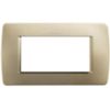 Luna - metallic yellow 4-place resin plaque