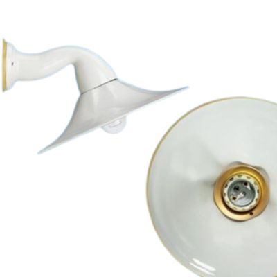 Applique Godet gold line ø280 avec bras en porcelaine
