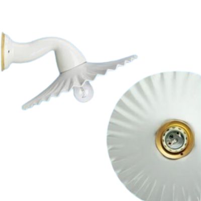 Applique Ventaglio ø280 con braccio in porcellana
