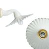 Applique ventilateur avec gouttes dorées ø280 avec bras en porcelaine