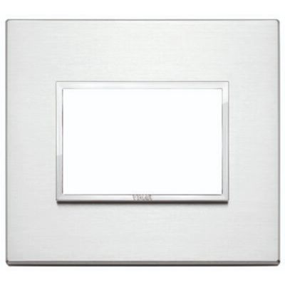 Vimar 21653.01 Eikon - placca 3 moduli alluminio brillante