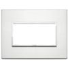 Vimar 21654.01 Eikon - Plaque aluminium brillant 4 modules