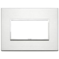 Vimar 21654.01 Eikon - 4-module bright aluminum plate