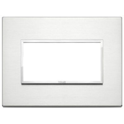 Vimar 21654.01 Eikon - 4-module bright aluminum plate