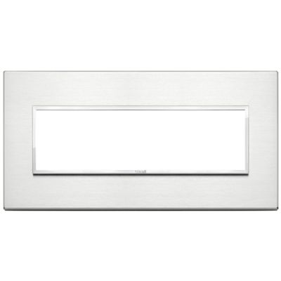 Vimar 21657.01 Eikon - 7-module bright aluminum plate