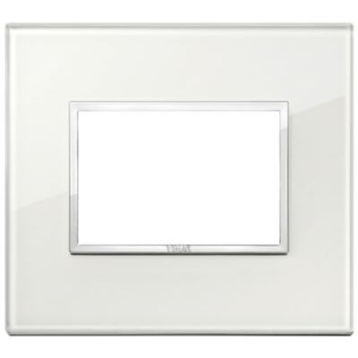 Vimar 21653.70 Eikon - Placa 3 módulos blanco diamante