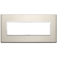 Vimar 21657.04 Eikon - placa 7 módulos bronce claro