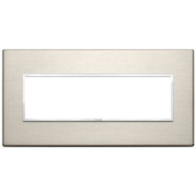 Vimar 21657.04 Eikon - placa 7 módulos bronce claro