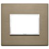 Vimar 21653.05 Eikon - Plaque bronze foncé 3 modules