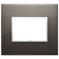 Vimar 21653.06 Eikon - Plaque 3 modules en noir saphir