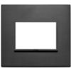 Vimar 21653.18 Eikon - total black 3-module cover plate