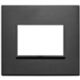 Vimar 21653.18 Eikon - total black 3-module cover plate