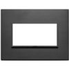 Vimar 21654.18 Eikon - total black 4-module cover plate