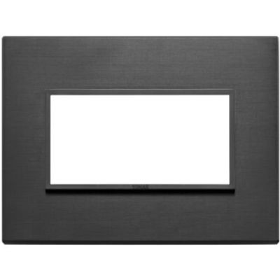 Vimar 21654.18 Eikon - placa 4 módulos negro total