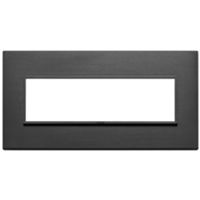 Vimar 21657.18 Eikon - Placa 7 módulos negro total