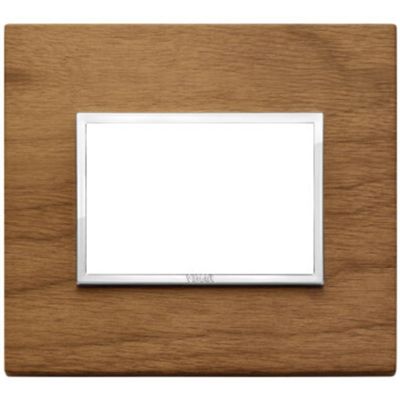Vimar 21653.31 Eikon - 3-module plate in Italian walnut