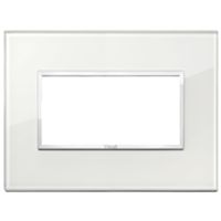 Vimar 21654.70 Eikon - Placa 4 módulos blanco diamante