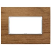 Vimar 21654.31 Eikon - Placa 4 módulos en nogal italiano
