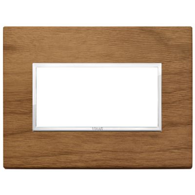 Vimar 21654.31 Eikon - 4-module plate in Italian walnut