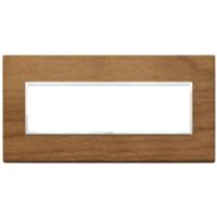Vimar 21657.31 Eikon - 7-module plate in Italian walnut
