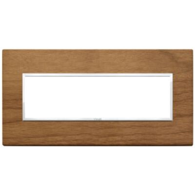 Vimar 21657.31 Eikon - 7-module plate in Italian walnut