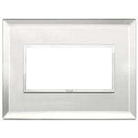 Vimar 21654.72 Eikon - placa 4 módulos plata hielo
