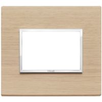 Vimar 21653.32 Eikon - Plaque en chêne blanchi 3 modules