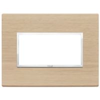 Vimar 21654.32 Eikon - Placa roble blanqueado 4 módulos