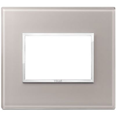 Vimar 21653.73 Eikon - 3-module pearl gray plate