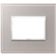 Vimar 21653.73 Eikon - Plaque gris perle 3 modules