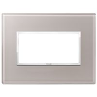 Vimar 21654.73 Eikon - Placa 4 módulos gris perla