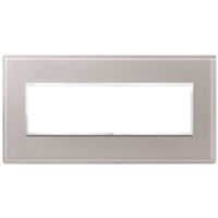 Vimar 21657.73 Eikon - Placa 7 módulos gris perla