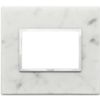 Vimar 21653.51 Eikon - Carrara white 3-module plate