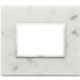 Vimar 21653.51 Eikon - Placa 3 módulos blanco Carrara