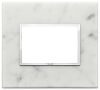 Vimar 21653.51 Eikon - Carrara white 3-module plate