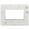 Vimar 21654.51 Eikon - Carrara white 4-module plate