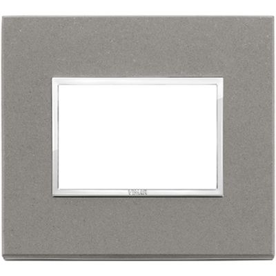 Vimar 21653.53 Eikon - placca 3 moduli quarzite grigia