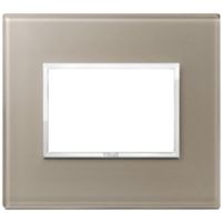 Vimar 21653.74 Eikon - Placa opal marrón 3 módulos