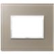 Vimar 21653.74 Eikon - Placa opal marrón 3 módulos