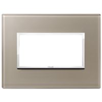 Vimar 21654.74 Eikon - Plaque opale marron 4 modules